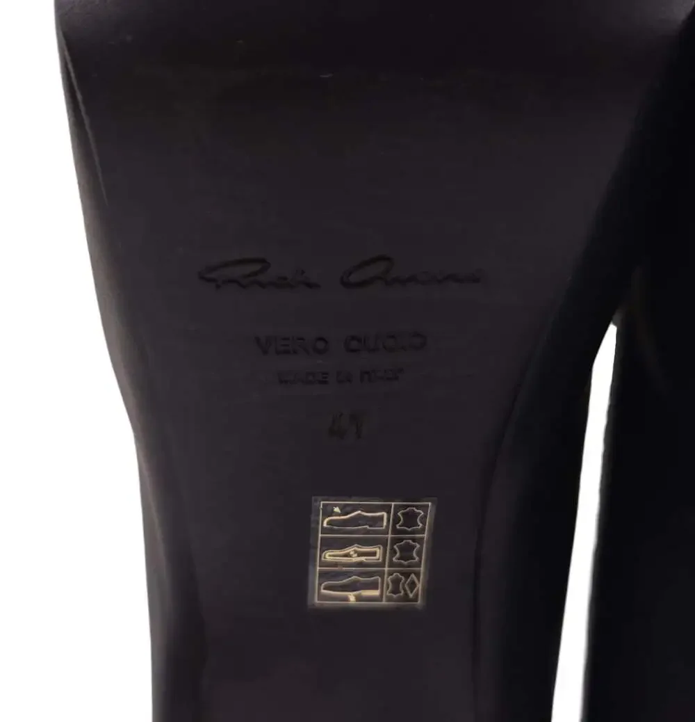 Rick Owens Grilled Kiss Boots US 8 EU 41 Mens Black Clear Transparent $2885